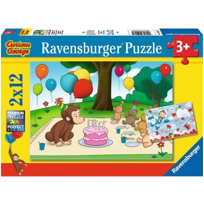 Set da 2 puzzle di George Puzzle, 2 x 12 pezzi, Ravensburger