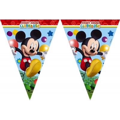 Bandierine di Club House Topolino da 2.3 metri - disney, accessorio feste