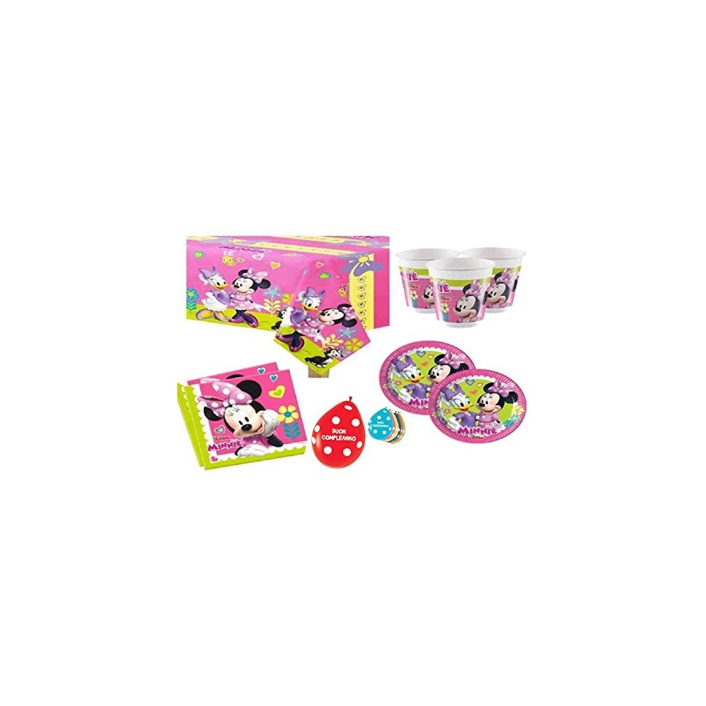 Kit compleanno Minnie per 8 bambini, originale Disney