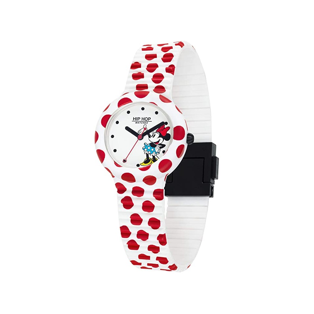 Orologio da polso Minnie Disney - Hip Pop, cinturino in silicone, idea regalo