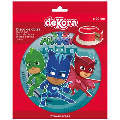 Cialda in wafer, Ostia per Torte PJ Masks da 20 cm, Gluten Free