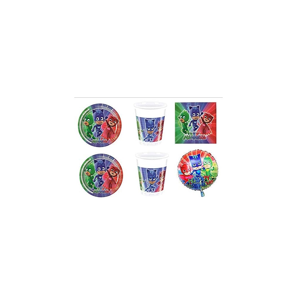 Kit compleanno per 8 persone dei Pj Masks, coordinato Super Pigiamini