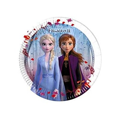 Kit da 8 Piatti Dessert Frozen II - Disney, da 20 cm, in cartoncino