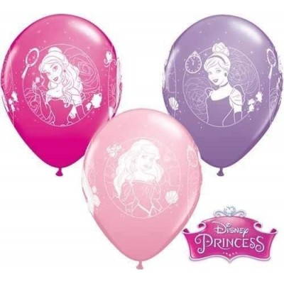 Set da 6 Palloncini Principesse Disney da 30 cm - Qualatex